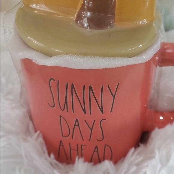 NEW Rae Dunn Mug with Topper. Tropical. Sunny Days Ahead. - Picture 3 of 4